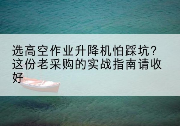 内丘高空作业升降机厂家推荐-选高空作业升降机怕踩坑？这份老采购的实战指南请收好